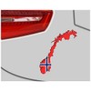 Norway Car Sticker in National Colours Blue Red
