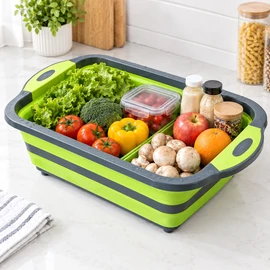 Foldable Multi-Function Basin for Camping and Kitchen Use – Space-Saving Design for Home, Travel and Outdoor Activities