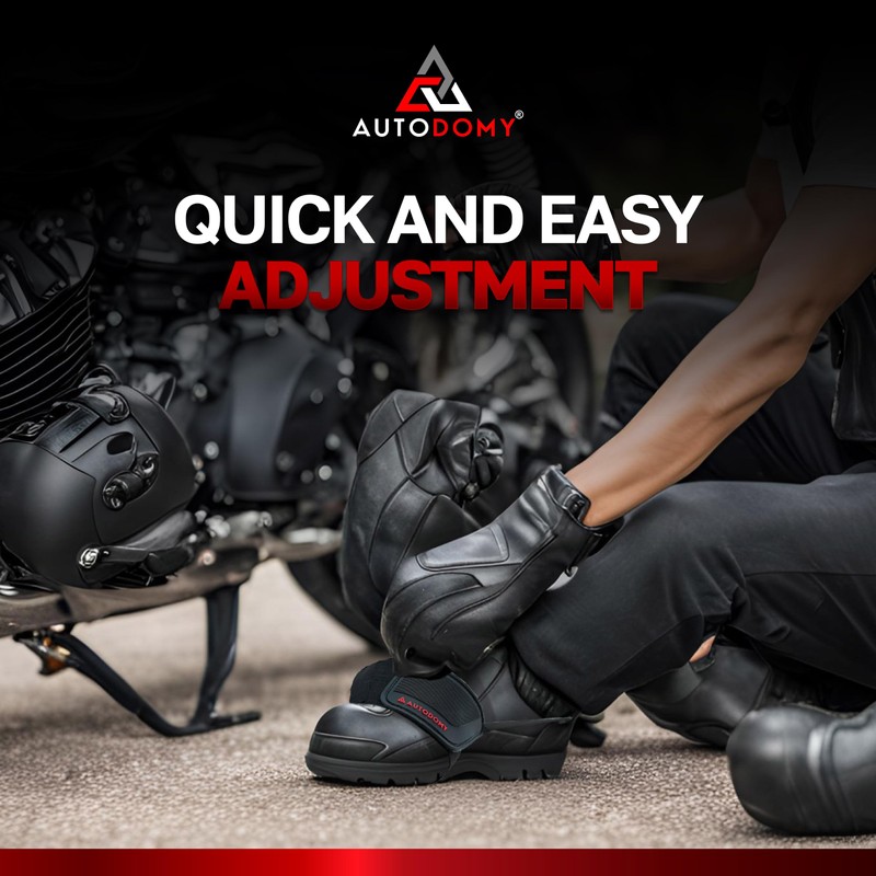 Autodomy Motorcycle Shoe Protector Scooter, ATV, Quad (Black)