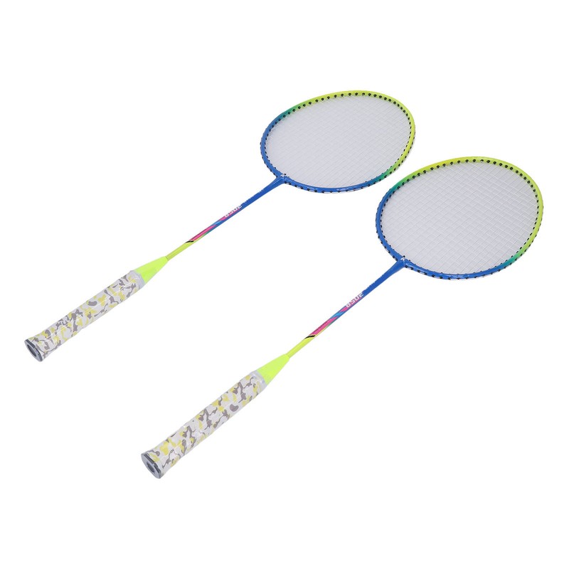 2Pcs Badminton Racket Yellow Light Frame Large Sweet Spot Anti