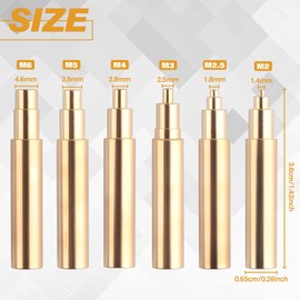 SPEEDWOX 6 x Heat Set Insert Tips for Thread Inserts M2 M2.5 M3 M4 M5 M6 Soldering Tips Compatible with T18 900M Weller SP40NUS and Hakko FX-888D for Plastic 3D Printer Components