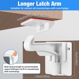 TOWODE Cabinet Locks Baby Proofing Cabinets Locks Child Safety Baby Proof Drawer Locks No Drilling or Extra Screws Works with Most Cabinets, Drawers and Countertop Overhangs(10 Pack)