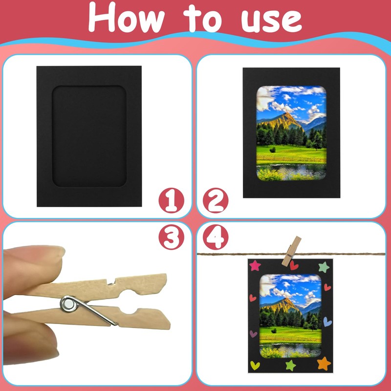 50 Pcs Paper Picture Frames 4 x 6 Inch Paper
