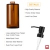 GMISUN Amber Glass Soap Dispenser, Hand Soap Dispenser for Bathroom,