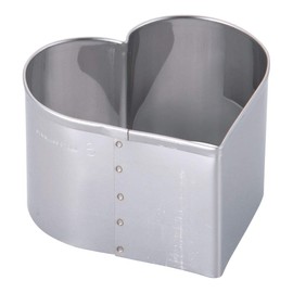 Endoshoji BPT05008 Vegetable Cutter, Silver, No.8 Commercial Use, Putty Cutter, Heart