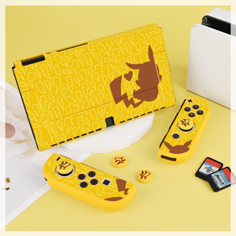 DLseego Protective Case for Switch OLED,Slim Soft Dockable Protective Shell