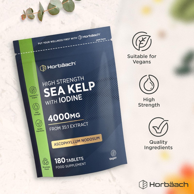 Sea Kelp Tablets 4000mg | Natural Source of Iodine |