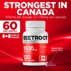 Organic Beetroot Powder Capsules 1500mg (STRONGEST IN CANADA) 2 x