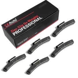 CKAuto MC Series Zinc Clip on Wheel Weights 2.0oz, Coated, 25Pcs/Box Fit for Steel Wheel Black