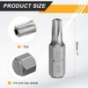 sourcing map 10pcs T25 Torx Screwdriver Bit 1/4" Hex Shank