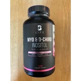 BLife Myo-Inositol & D-Chiro Inositol - 120 Capsule Mood, Hormone, PCOS Support