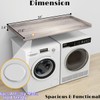 dooloric Washer Dryer Countertop, Laundry Wood Shelf Topper with Edge,