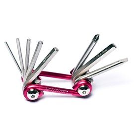 AWE® 8 Piece CR-V Special Hardened Steel Bike/Bicycle Multi Function Red Pocket Tool