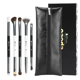 DUcare 1063 Eye Shadow Brush, Set of 5, Eye Makeup, Dedicated Brush, Natural Horse Hair, Makeup Brush, Ultra Soft, High Quality Makeup Brush, Attractive Eyes, Makeup Tool, Black