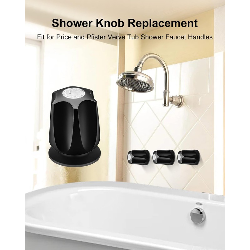 WUMZIJ 3PCS Shower Knobs Compatible with Price Pfister Verve and