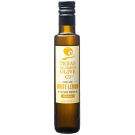 Terra Verde White Lemon Balsamic Vinegar - Gourmet Barrel Aged Infused Balsamic Vinegar - Great for Dressing Dipping Glazing - No Artificial Flavors or Added Sugar - Made in Texas (8.5 oz)