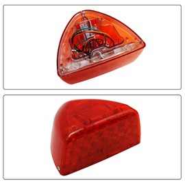 LEAVAN 2Pcs Turn Signal Fit for Peterbilt, 31 LED Triangle Amber Turn Signal With 3 Wires Replacement Fit for Peterbilt 379 359 357 365 378 Amber Led/Clear Lens (Amber Lens)