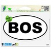 Boston BOS White City Oval Vinyl Car Bumper Window Sticker 5" x 3"