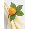 Design Imports Lemon Bliss Table Linens, 20-Inch by 20-Inch Napkin,