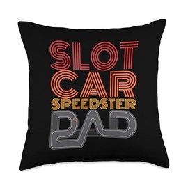Slot Car Speedster Dad Remote Controlled Car Controller Throw Pillow