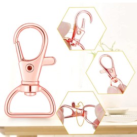 10x 20MM Lobster Clasp Swivel Trigger Clip Keychain Snap Hook Key Ring Rose Red - 0.79" Snap Hook Keychains for DIY Crafts, Bag Straps & Key Rings
