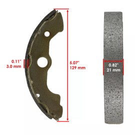 Caltric Front & Rear Brake Shoes for Honda TRX450S TRX450FM Fourtrax Foreman 4X4 98-04