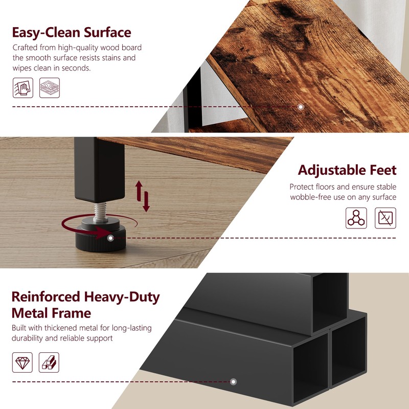 Heybly Narrow Side Table for Small Space, 25.2" Tall Nightstand