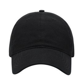 ZFSKJU Cotton Baseball Cap, Large Size, Adjustable, Breathable, Black, Combed Head, 2.4 - 2.6 inches (60 - 66 mm) Adjustable
