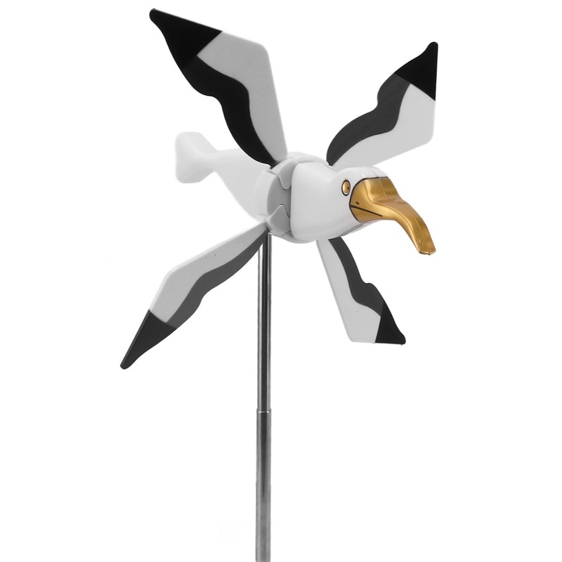 Flying Seagull Windmill Garden Spinner Lawn Ornament Asuka Series Whirligig