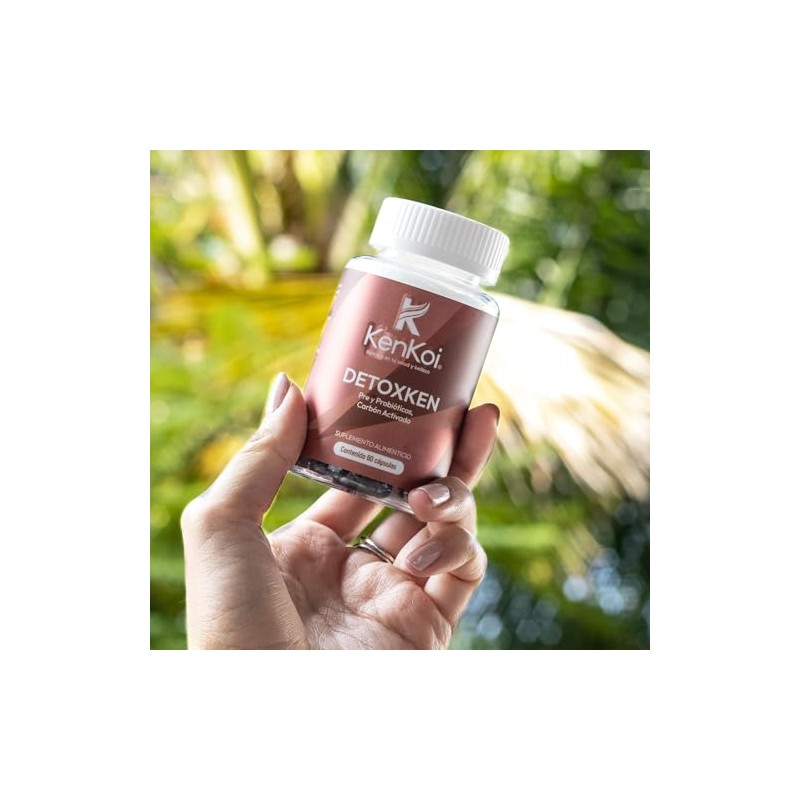 Detoxken - Prebióticos y Probióticos con Carbón Activado, 10 Billones