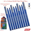 rorito 10 x 0.8mm Fiber Point BLUE Pens Smooth Fine