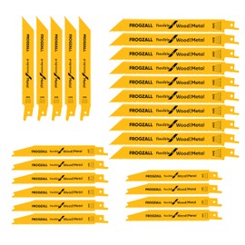 25 Pack Reciprocating Saw Blades 6–9 Inch – 10-14 & 8-14 TPI Demolition Blades for Metal, Wood, Steel Pipe, Drywall, Chipboard & Fiberglass – Heavy-Duty Cutting Set