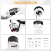 URing LED Surface-Mounted Spotlights, 3000 K Ceiling Spotlights, Black, Includes