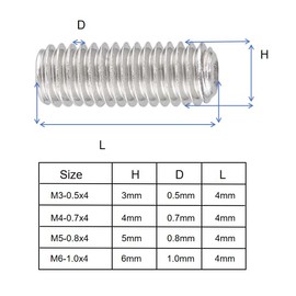 M5x16mm Hex Socket Set Grub Screws,Headless Cup Point,Flat Point Grub Bolt,Internal Hex Drive,304 Stainless Steel,Headless Concave End,Metric External Thread,for Towel Rack Door Knob,30 Pcs