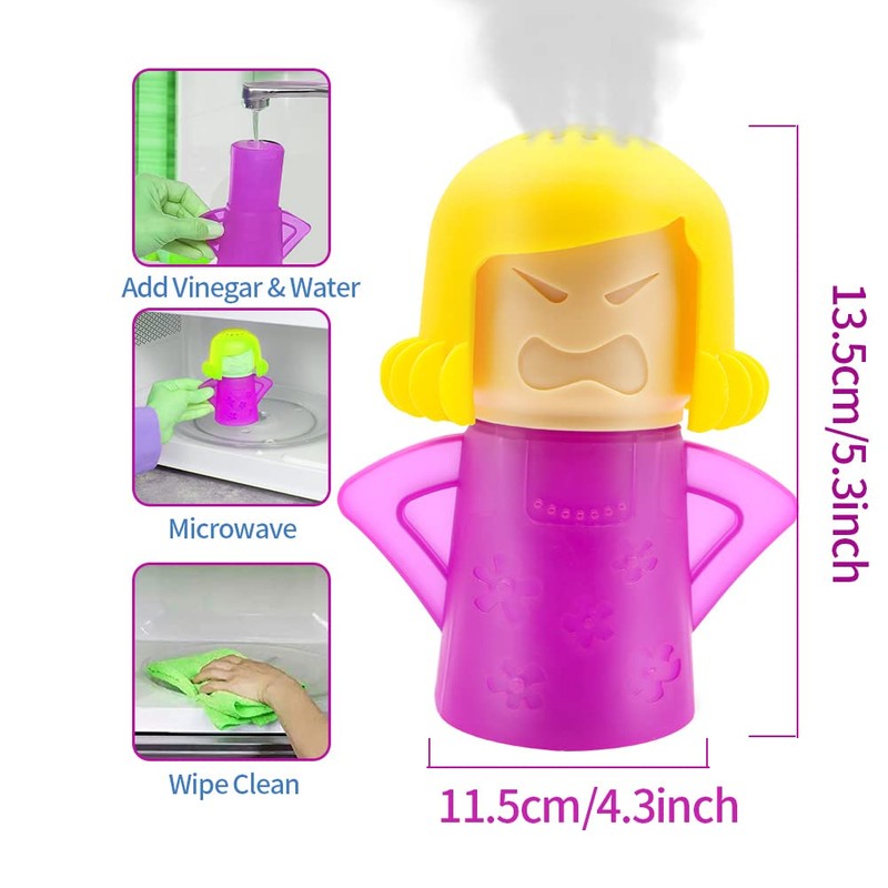 Abnaok Angry Mom Microwave Cleaner and Chilly Mama Fridge Deodoriser