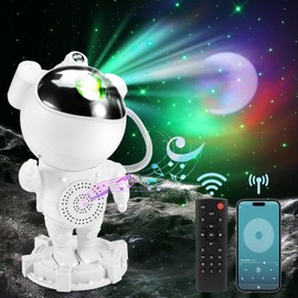Astronaut Star Projector Night Light for Bedroom,Nebula Galaxy Ceiling Led Light Projector with Bluetooth Music、Timer and Remote,Starry Lamp for Gaming Room, Home Theater