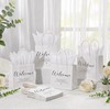 Silkfly 24 Pack Mini White Paper Gift Bags with Handles