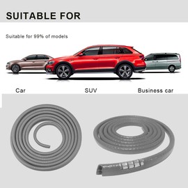 LEADTOPS Car Door Edge Guards, 16.4FT 5M U Shape Moulding Rubber Edge Trim Car Door Protector Guard,Light Grey
