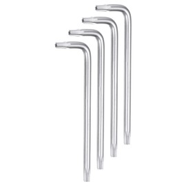 sourcing map 4pcs T10 Tamper Proof Torx Star Key Bit Wrench 2.2" L-Shaped 6 Points Wrenches Chrome-Vanadium Steel Hand Tool for Automotive/Home Repairs