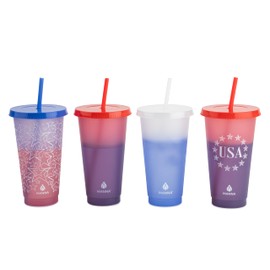 Manna 24oz Color Changing Reusable Cup Set - 4-Piece - USA Limited Edition