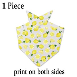 1 Piece Yellow Lemon Dog Bandana Summer Dog Scarf Lemon Pet Accessory (Yellow Lemon D)