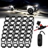 30 Pods Pure White LED Rock Lights Kit with Switch