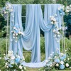 PARTISKY Wedding Arch Draping Fabric, 1 Panel 18FT Baby Blue