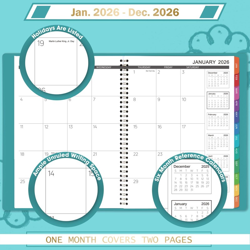 2026 Monthly Planner - 2026 Planner from Jan. 2026 -