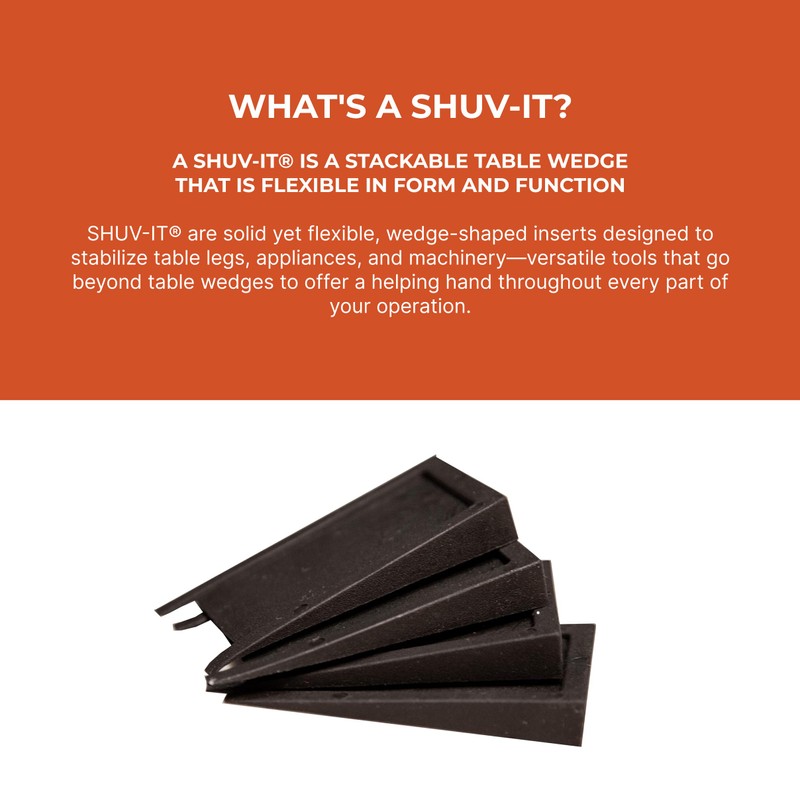 Shuv-It Flexible Plastic Shims (Black 25 Pack) - Leveling Shims