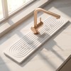 Rovelin Stone Faucet Mat for Kitchen Sink, 40x10cm Absorbent Diatomite