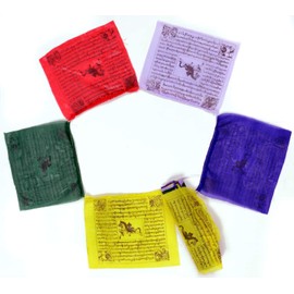 BUDDHAFIGUREN/Billy Held Buddhist Prayer Flags 4,5 m Length 25 Sheets Each Flag Is 19x15 cm Buddha Decoration