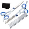 Kit Profesional de Tijeras de Peluquería Canina con Tornillos Ajustables,