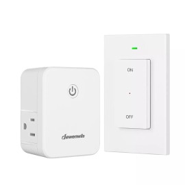 Dewenwils Wall Mounted Switch Plug In Receiver Indoor Wireless Remote Control