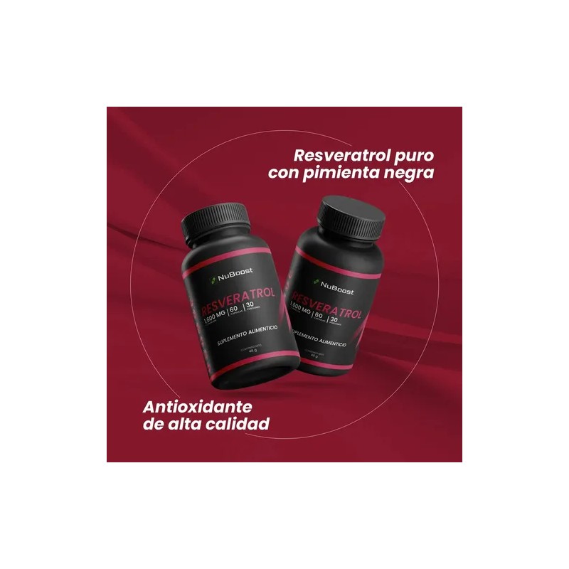 Resveratrol Vitamina Nuboost 1000mg Cápsulas